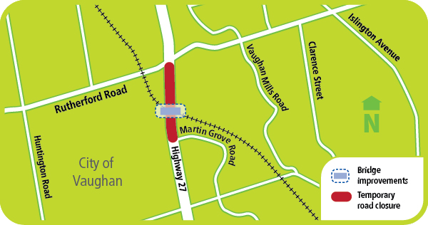 Temporary Road Closure Highway 27 In The City Of Vaughan York Region   RutherfordRoad 